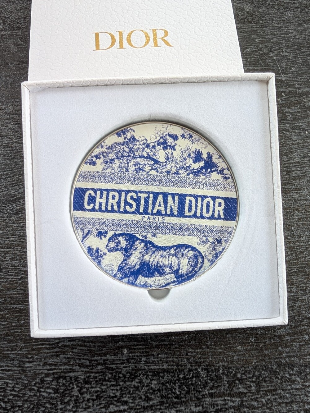 Dior Blue Toile de Jouy Compact Mirror